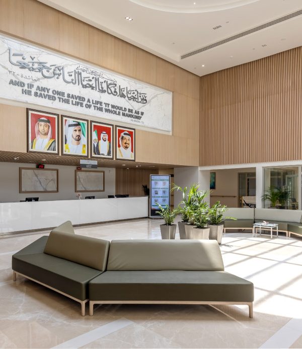 Cameo modular sofa in the big hall of the Saudi German Hospital