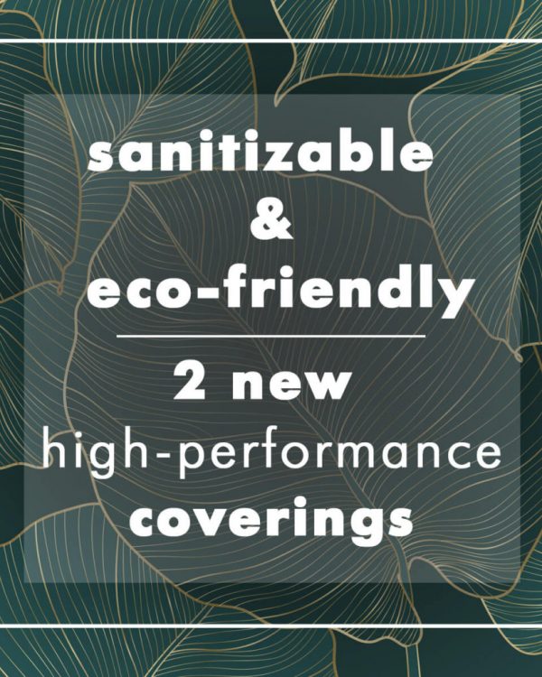 Sanitizable and eco friendly coverings