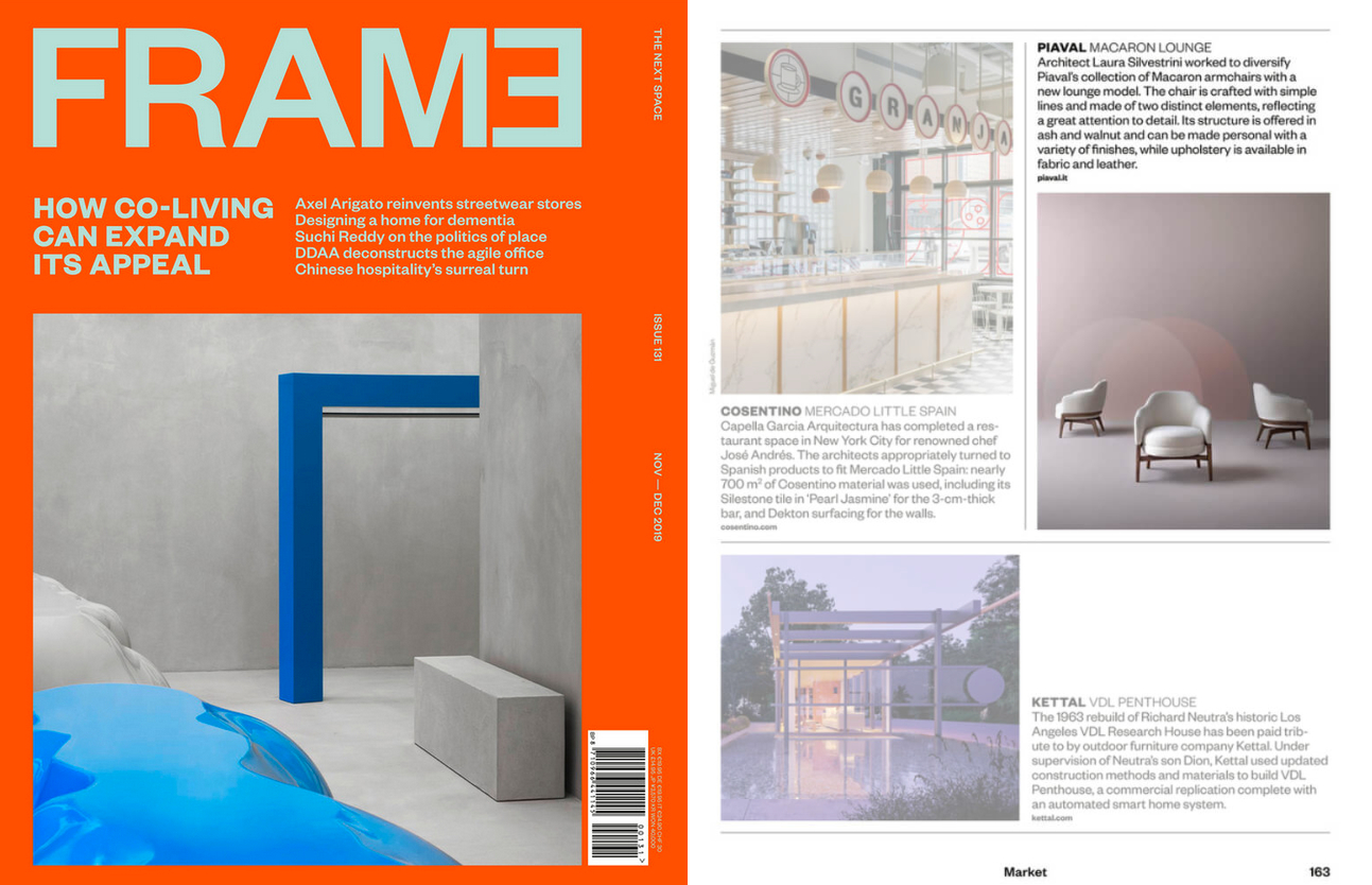 Macaron lounge featured on frame magazine