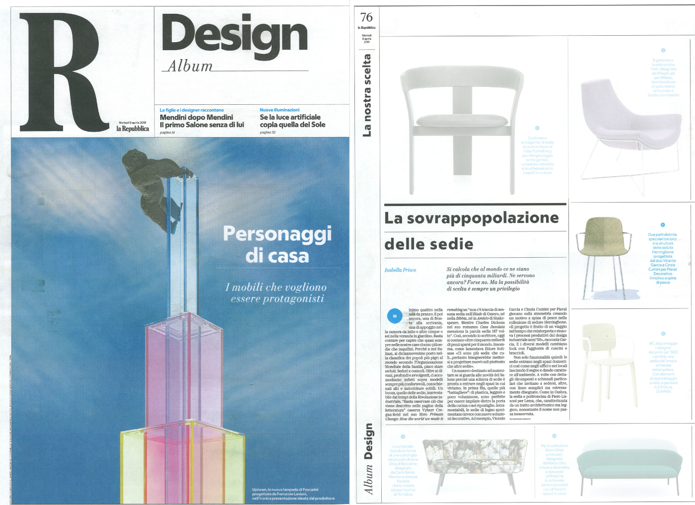 La Repubblica features Herringbone chair